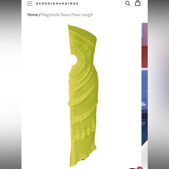 Georgia Hardinge Magnitude Dress in Lime 4 - Picture 4 of 5